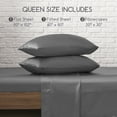 thumbnail image 7 of MR&HM Satin Sheet Set Queen 4 Pcs, Silky Elegant Luxurious Queen Size Bed Sheets, with Flat Sheet, Deep Pocket Fitted Sheet for Mattress and Matching Satin Pillow Cases (Queen Size, Dark Grey), 7 of 7