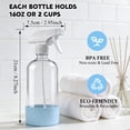 thumbnail image 6 of Tarvako 2 Pack Glass Spray Bottle with Silicone Sleeve Protection, 16 oz Refillable Containers with Adjustable Spray Nozzles, Reusable Mist Spray Bottle for Hair, Cleaning Solutions, Plants, Pets, 6 of 7