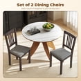 thumbnail image 3 of HOMCOM Dining Chairs Set of 2, Upholstered Kitchen Chairs with Rubberwood Frame, Padded Seat and Slat-Back for Living Room, Dining Room, Espresso, 3 of 9