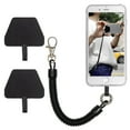 thumbnail image 1 of Cadena para teléfono móvil con cordón, cadena para teléfono móvil con cable espiral flexible con 2 insertos, cadena para funda de teléfono móvil unisex con protección contra caídas, cordón, 1 of 7
