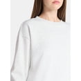 thumbnail image 4 of No Boundaries Fleece Oversized Sweatshirt with Long Sleeves, Women’s Sizes XXS-4X, 4 of 5