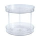 thumbnail image 2 of Bandeja giratoria de plástico de 2 niveles para almacenamiento, organizador giratorio para el tocador del baño, encimeras, debajo del lavabo, armarios, cómodas, transparente, 2 of 8