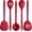 Red, variant on Silicone Kitchen Cooking Utensil Set: U-Taste 446°F Heat Resistant 13.6in Long Kitchen Gadgets, BPA Free Non Stick Rubber Cook Accessories For Stir Frying, Serving, Mixing (5 Pieces, Midnight Blue)