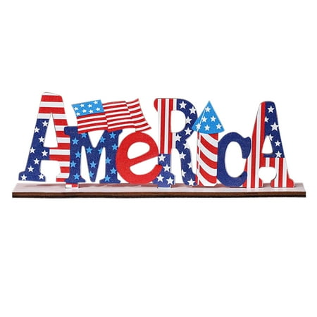 

DBYLXMN Christmas Decorations for The Table Independence Day USA Wooden Alphabet Ornament The Holiday Decoration For Bedroom Living Room Table
