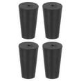 thumbnail image 1 of 4 Pcs Tapón de Caucho de 1-Hoyo, Tapón de Sello Cónico para Tubos de Ensayo, 15x10x24mm Negro, 1 of 6