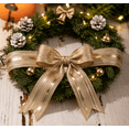 thumbnail image 6 of Champagne Gold Christmas Wired Ribbon - 16.4 Ft Yard Christmas Mesh Ribbon for Gift Wrapping, Tree Decor & DIY Crafts, Holiday Bow Making,B, 6 of 6