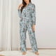 thumbnail image 2 of Balery Winter Gnome And Snowman Conjunto de Pijama con Estampado para Mujer, Conjunto de Dos Piezas con Manga Larga, Ropa de Dormir Suave con Bolsillos, Pijamas Cómodos-X-Large, 2 of 7