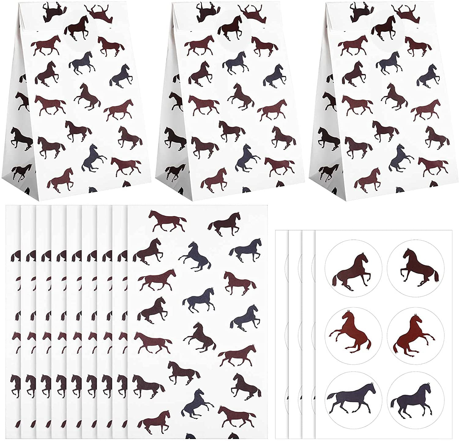 24 Packs Pony Ponies Stickers Party Bag Fillers Favours 