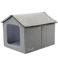thumbnail image 1 of Pet Life PH8GYLG Hush Puppy Electronic Heating & Cooling Smart Collapsible Pet House - Grey - Large, 1 of 5
