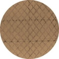 thumbnail image 1 of Ahgly Company Indoor Round Solid Brown Modern Area Rugs, 3' Round, 1 of 4