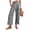 Black White Plaid, variant on Women Striped Gingham Wide Leg Palazzo Pants Casual Lounge Cropped PJ Bottoms Comfy Cute Plaid Pants with Pockets Black White Plaid X-Large