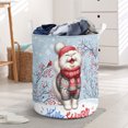 thumbnail image 3 of Hello Winter Persian Smiling in Red Scarf Hat Welcome Christmas Foldable Laundry Basket Cat Lover Kitten Owner Gifts Organizer Storage with Handles - 00017, 3 of 5
