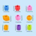 thumbnail image 3 of Colorful Plastic Beads Set for DIY Craft Projects, Jewelry Making, and Educational Activities 500 Pieces with Strings, 3 of 5