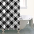thumbnail image 4 of Black White Checkerboard Checkered Pattern Shower Curtain 36"x72" ,Bathroom Decorative Shower Curtains Set with 12 Hooks,Modern Waterproof Washable Shower Curtain, 4 of 6