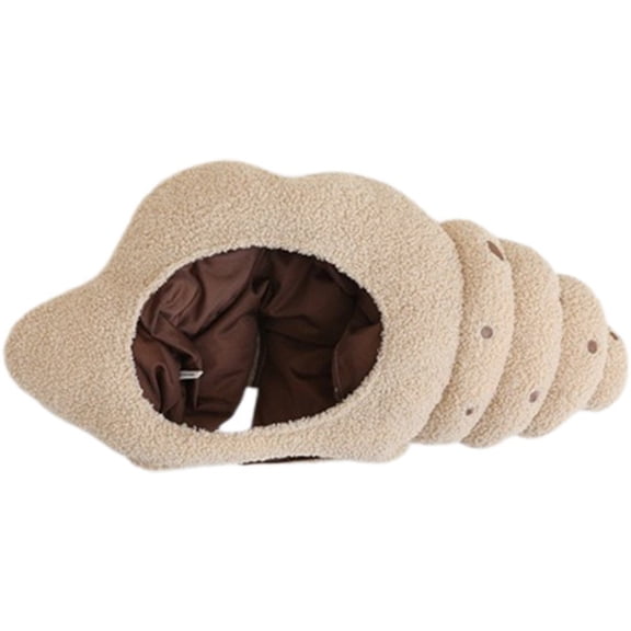 Slccxzc Plush Conch Shape Hat, Lovely Headpiece for Festivals and Events