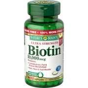 Nature's Bounty Biotin 10000 mcg Ultra Strength, Rapid Release Liquid Softgels 120 ea (Pack of 6)