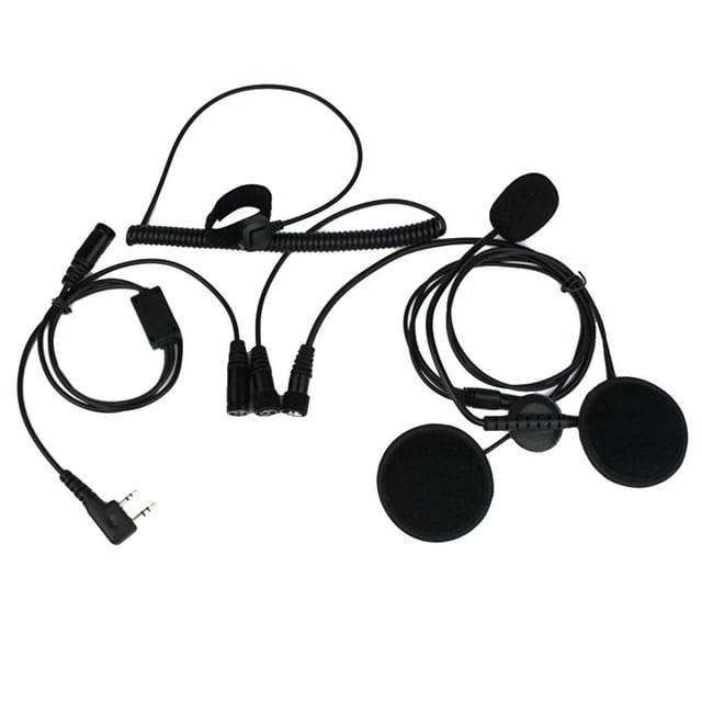Reemplazo del micrófono del casco de la motocicleta de Walkie Talkie de 2 pines PTT para Kenwood Baofeng Radio bidireccional Eigraketly TX1104-00