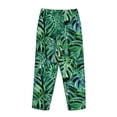 thumbnail image 5 of Disketp Monstera Leaves Print Women'S Comfy Pajama Pants Casual Drawstring Palazzo Lounge Wide Leg Pants, 5 of 9