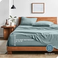 thumbnail image 3 of Bare Home Washed Sheet Set - Premium 1800 Collection - Deep Pocket - 3 Piece - Twin XL, Slate, 3 of 6