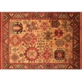 thumbnail image 1 of Ahgly Company Indoor Rectangle Oriental Orange Industrial Area Rugs, 7' x 9', 1 of 4