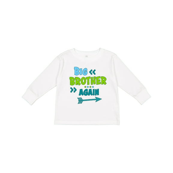 Inktastic Big Brother Again with Arrow Boys or Girls Long Sleeve Toddler T-Shirt
