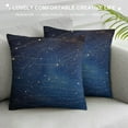 thumbnail image 3 of COMIO  Star Map Throw Pillow Cover City Constellation in Night Sky Nebula Rectangle Pillow Cases Home Decorative Cushion Cover for Bed Sofa Blue Gold, 3 of 5