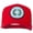 Red, variant on Texas State Seal Patched Cotton Twill Mesh Cap - Red OSFM