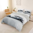thumbnail image 3 of Castle Fairy JDM Wave Sports Car Duvet Cover Set for Teens, Minimalist Print Bedding Full for Bedroom, White Blue,Grey Reversible,3pcs,No Comforter, 3 of 6