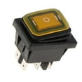 thumbnail image 3 of Colaxi Durable Waterproof KCD4 Rocker Toggle Switch Lighted Car rocker for boat Switch 6 Pin 3 Position -ON 220V Yellow, 3 of 6