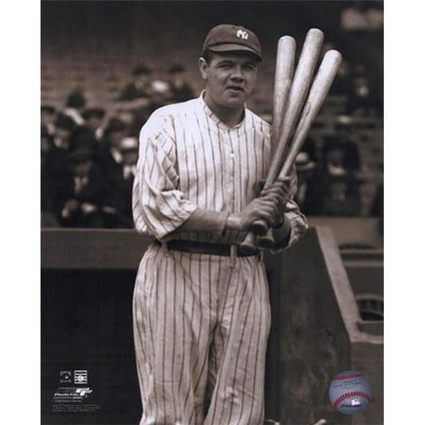Photofile Pfsaadp00101 Babe Ruth With 3 Bats Sports Photo 8 X 10