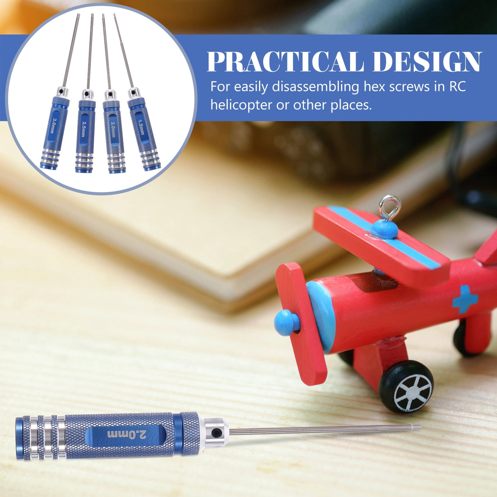 Worgeous 4 Pcs Bit Key Screwdriver Practical Set Multi-size