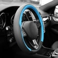 thumbnail image 2 of FH Group Microfiber Leather Steering Wheel Cover Fits 14.5" - 15.5" w/ Dash Mat, 2 of 7