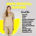 thumbnail image 3 of ACTIVE UNIFORMS Unisex Scrub Sets, Scrub Top and Pants. Run Large (Khaki, X-Small), 3 of 6