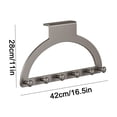 thumbnail image 3 of TanSiDing Door Hooks for Bedroom, No Drill Door Hanger with 5 Hooks, Heavy Duty Over The Door Coat Rack for Towels Robes Hats, Space Saving Back of Door Storage Organizer for Closet Bathroom, 3 of 6