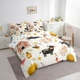 thumbnail image 4 of Homewish Funny Farm Cow Twin Bedding Sets 7-Piece for Kids, Kawaii Rustic Sheep Bedding Comforter Set, Cartoon Lodge Cabin Reversible Sheet Sets, Super Cozy Room Decor, 4 of 8