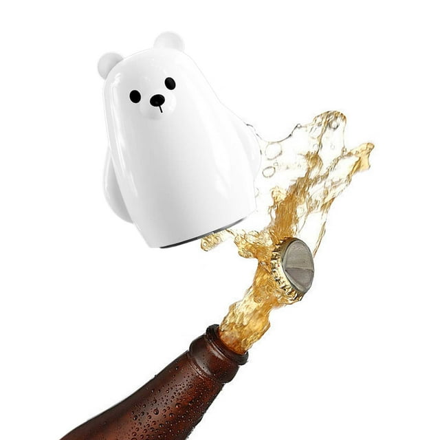 Polar Bear Push Type Household Opener Cartoon Portable Can Opener for Beverage Bottles