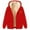Red, variant on ZHOUCHANKIDS Womens Zip Up Hoodies Sherpa Lined Fleece Thermal Jacket Full Zip Winter Warm Casual Thick Coats Blue XXXL