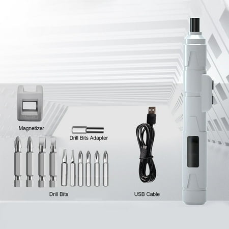 

Screwdriver Set Household Metal Electric Adapter Drill Bits Mini Rechargeable
