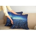thumbnail image 2 of Ambesonne Paris Throw Pillow Cover 2 Pack, Eiffel Tower Cityscape, 16", Navy Blue, 2 of 5