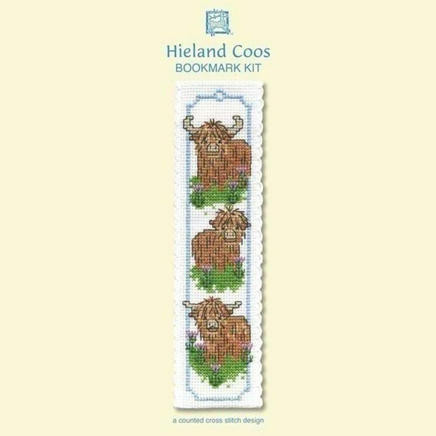 Textile Heritage Counted Cross Stitch Bookmark Kit Highland Coos Textile Heritage Counted Cross Stitch Bookmark Kit Highland Coos