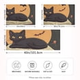 thumbnail image 2 of Yayeee Pillowcase King Size Set of 2 Satin Wrinkle Resistant Pillow Case, Orange Halloween Cat, 2 of 7