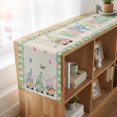 thumbnail image 6 of Table Runners 72 Inches Long Dress Scarves, Easter Farmhouse Kitchen Table Runner, Coffee Tablerunners, Retro Farmhouse Gnomes Flowers Rabbit Eggs Plaid 18x72 Inch, 6 of 9