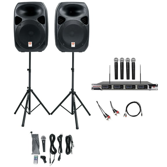 Rockville Dual 12" Laptop/iphone/ipad/Android/TV Youtube Karaoke Machine/System