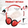 thumbnail image 3 of Auriculares Konohan, 30 unidades, con cable, ajustables, 3,5 mm, color rojo, 3 of 7