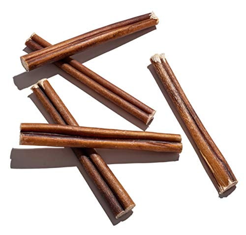 Jack&Pup 6" Bully Sticks for Medium Dogs, Natural Beef Flavour Chews, 25 Pack