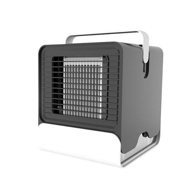 Ventilador de refrigeración eléctrico USB Oficina en casa Escritorio Mini Ventilador de refrigeración por aire de iones negativos portátil, Negro Jumpingount HA6029-02B