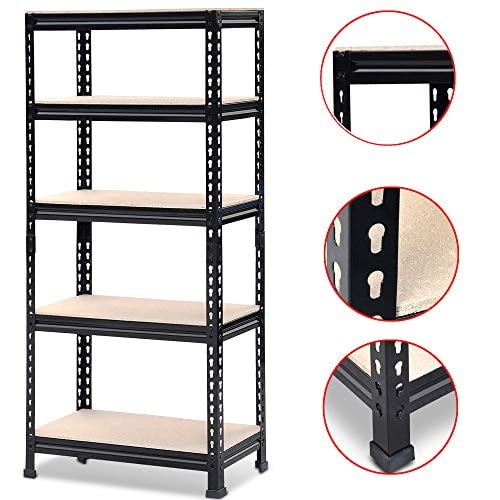 Topeakmart 5 Tier Storage Rack Heavy Duty Shelf Steel Shelving Unit