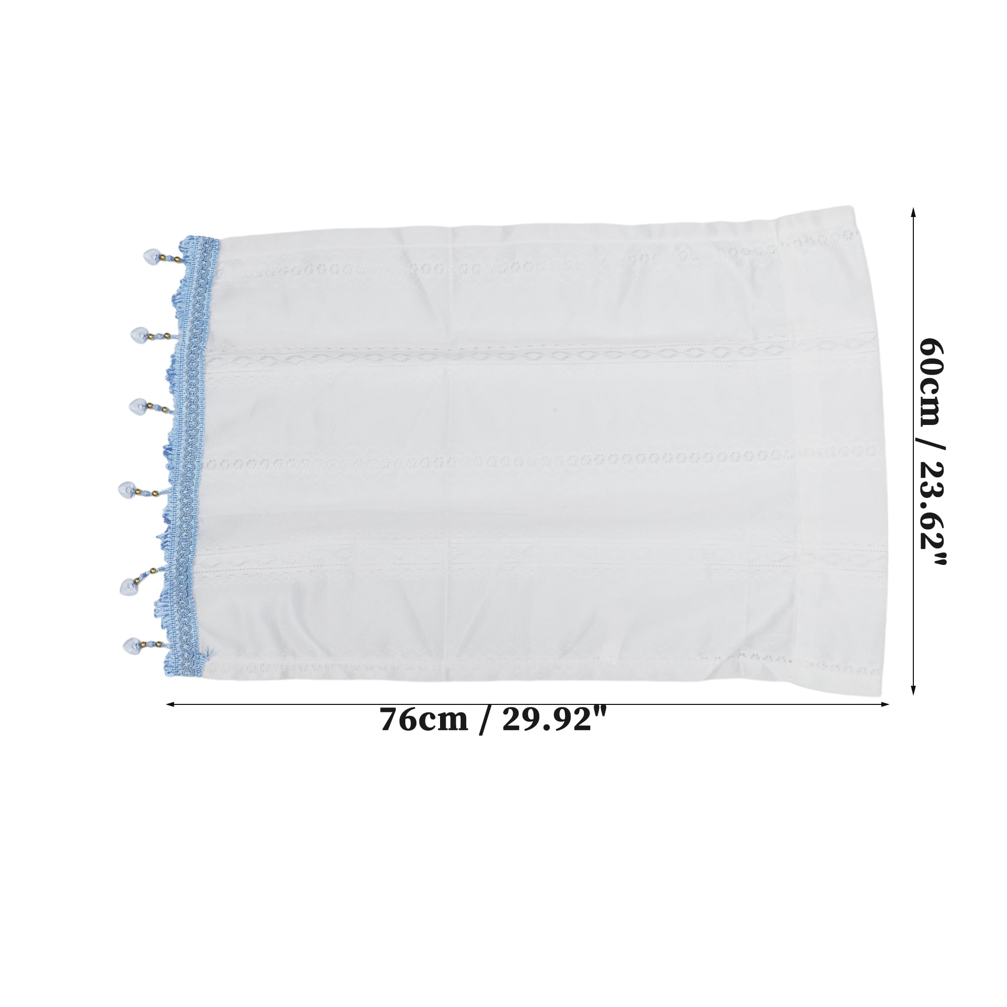 Unique Bargains Short Kitchen Curtains with Eyelets Net Curtains White 23.5(in) WIDE