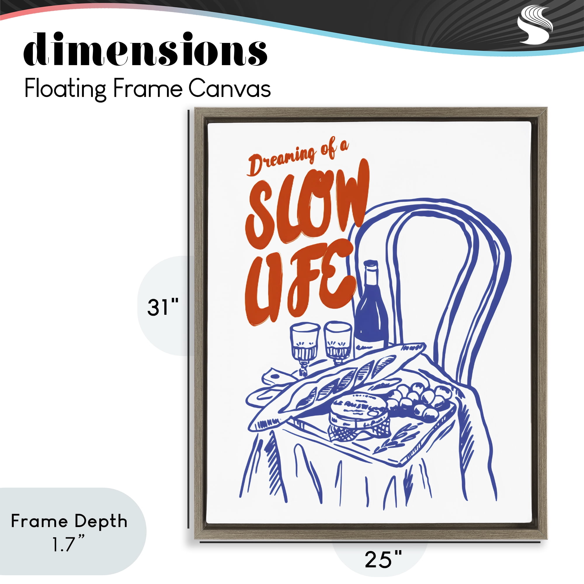 Stupell Industries Dreaming Of A Slow Life Brown Framed Floater Canvas Wall Art, design by The Prints Vibe