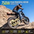 thumbnail image 6 of TST Electric Bike for Adults, 48V/31.2AH Battery, 110 Miles Range, 20"x4" Fat Tire, 750W Motor Off-Road E Biker, Tested to UL2849 Standard by SGS, 6 of 8